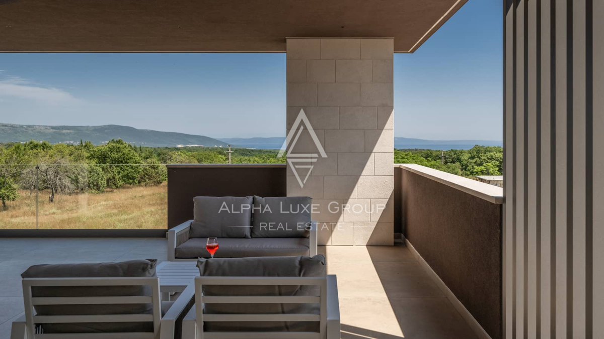 Istra, Krnica: Moderna vila s panoramo morja