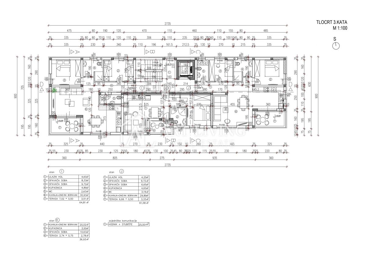Poreč, okolica - luksuzno dvosobno stanovanje v novogradnji v 3. nadstropju - PRILOŽNOST