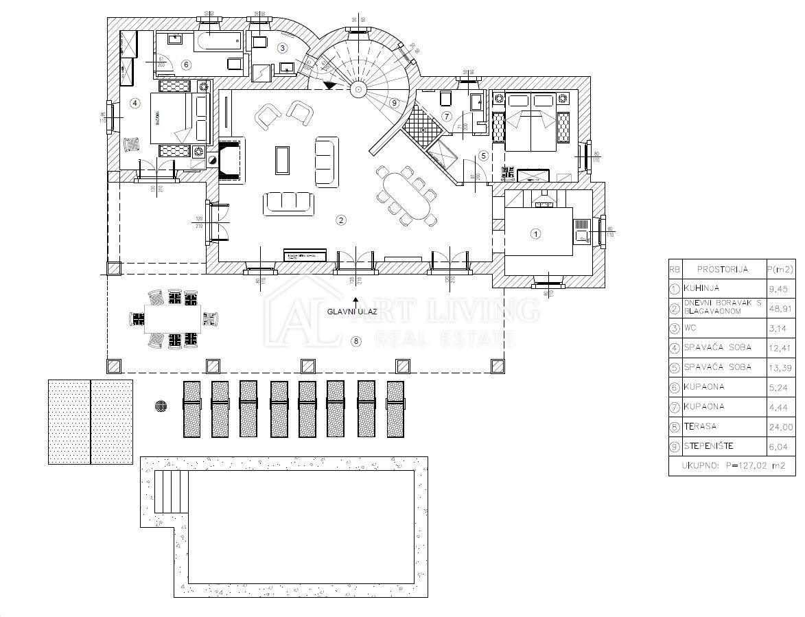 Poreč, okolica - rustikalna kamnita vila z bazenom v istrskem stilu