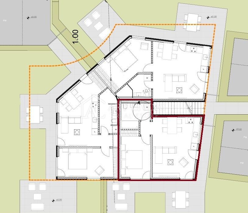 Poreč, okolica – NOVOGRADNJA, enosobno stanovanje, 50 m² z lastnim vrtom