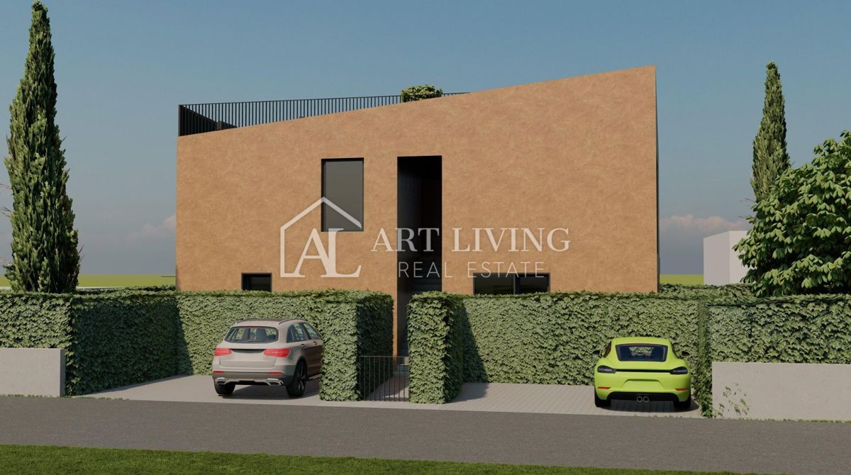 Poreč, okolica – NOVOGRADNJA, enosobno stanovanje, 50 m² z lastnim vrtom