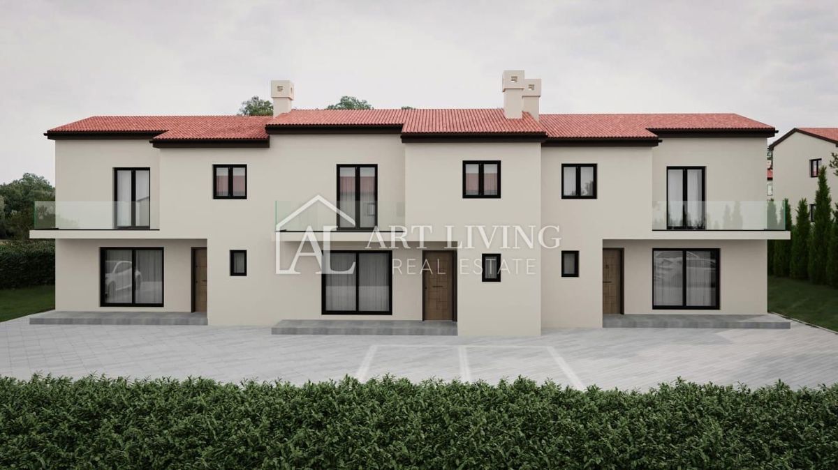 Buje, Kaštel – NOVOGRADNJA, atraktivna vrstna hiša z bazenom