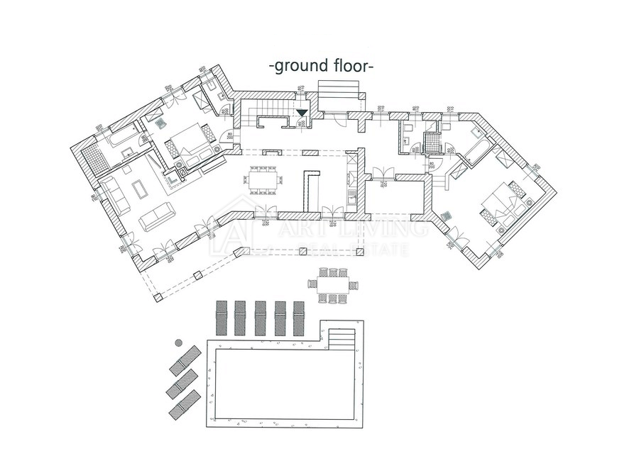Poreč, okolica - rustikalna kamnita vila z bazenom v istrskem stilu