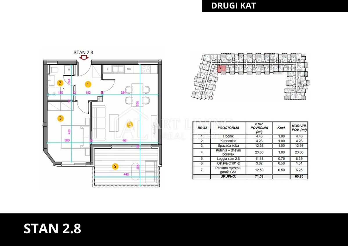 Istra, Umag - moderno enosobno stanovanje v novogradnji NA TOP!!! lokacijo