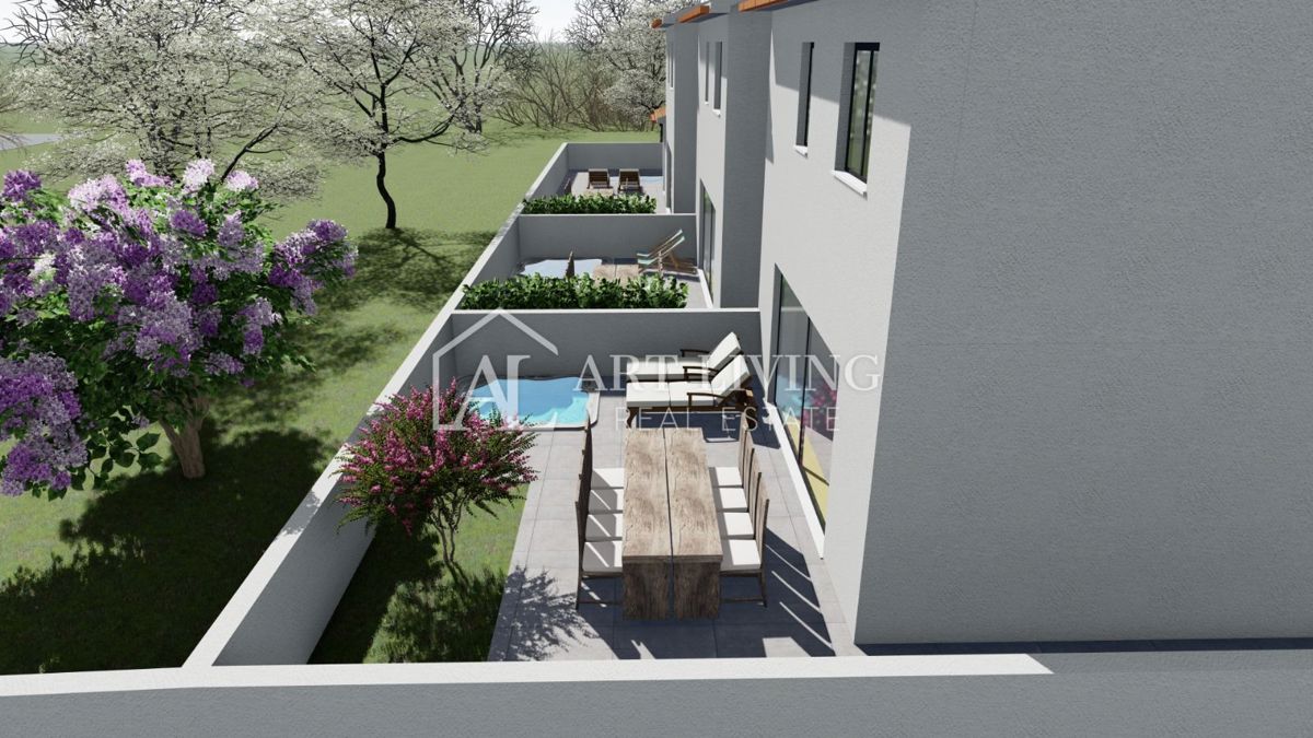 Istra, Umag, okolica – NOVOGRADNJA – Čudovita vrstna hiša na atraktivni lokaciji