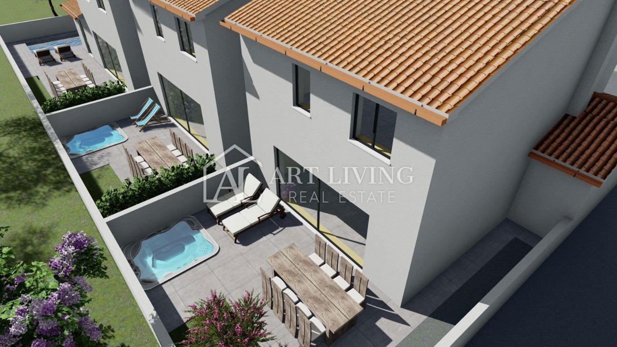 Istra, Umag, okolica – NOVOGRADNJA – Čudovita vrstna hiša na atraktivni lokaciji