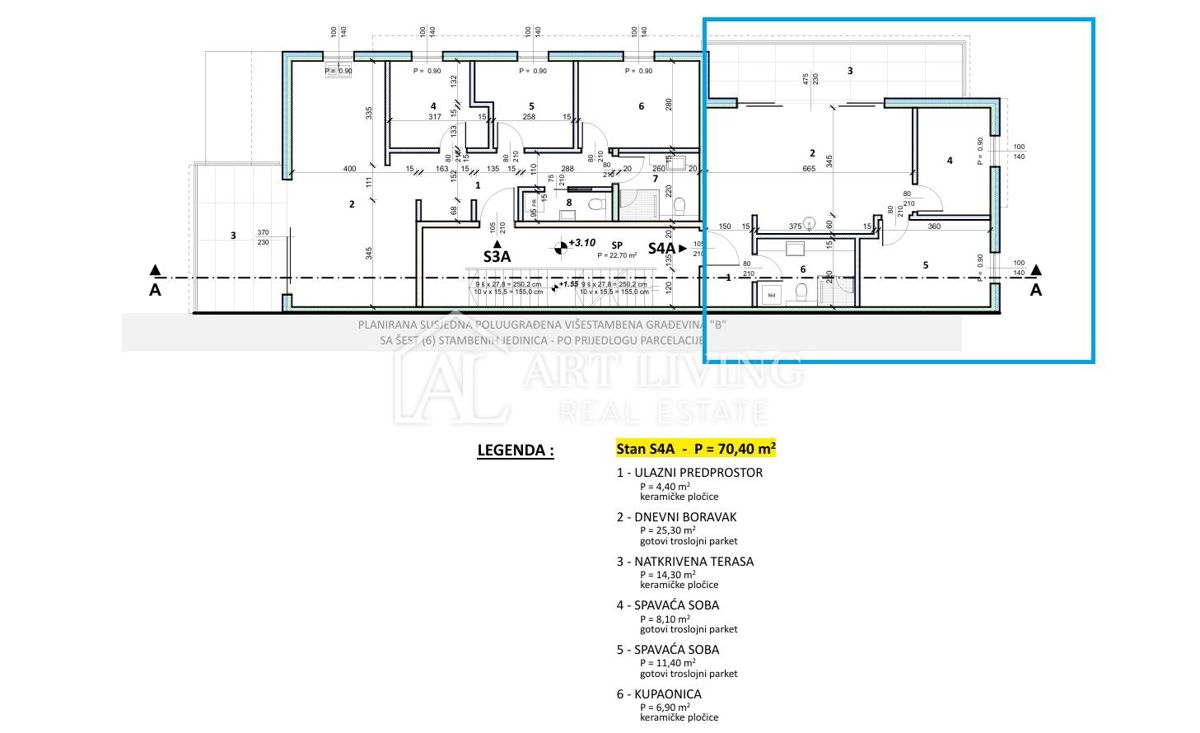 Umag, okolica – Privlačno dvosobno stanovanje s skupnim bazenom, 400 m od morja