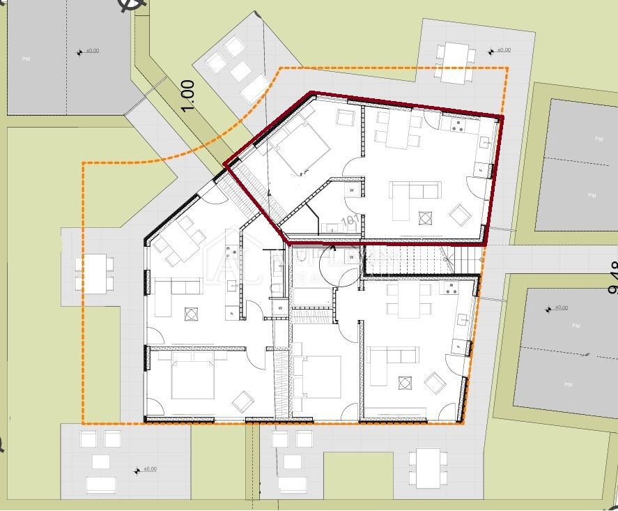 Poreč, okolica – Moderen enosobni apartma, 55 m² z velikim vrtom velikosti 100 m² – NOVOGRADNJA