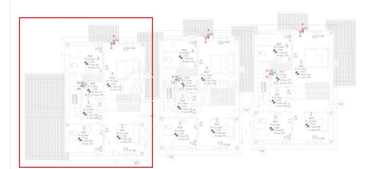 Istra, Umag, okolica – Sodobna vrstna hiša s prostornim vrtom – NOVOGRADNJA