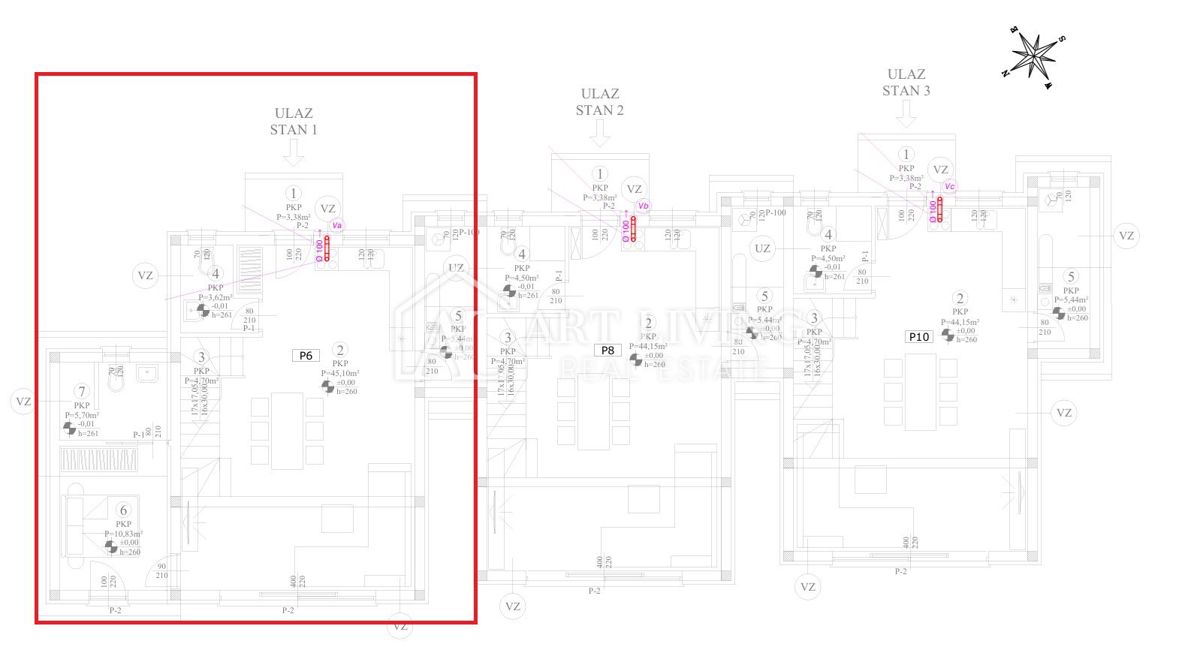 Istra, Umag, okolica – Sodobna vrstna hiša s prostornim vrtom – NOVOGRADNJA