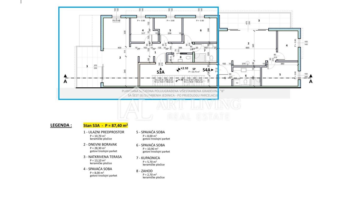 Umag, okolica – NOVOGRADNJA, sodobno stanovanje s 3 spalnicami in skupnim bazenom