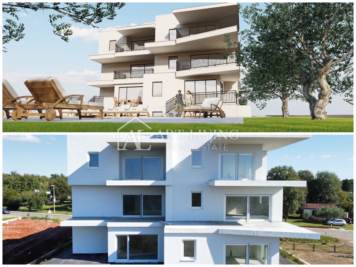 Umag, okolica – NOVOGRADNJA, sodobno stanovanje s 3 spalnicami in skupnim bazenom