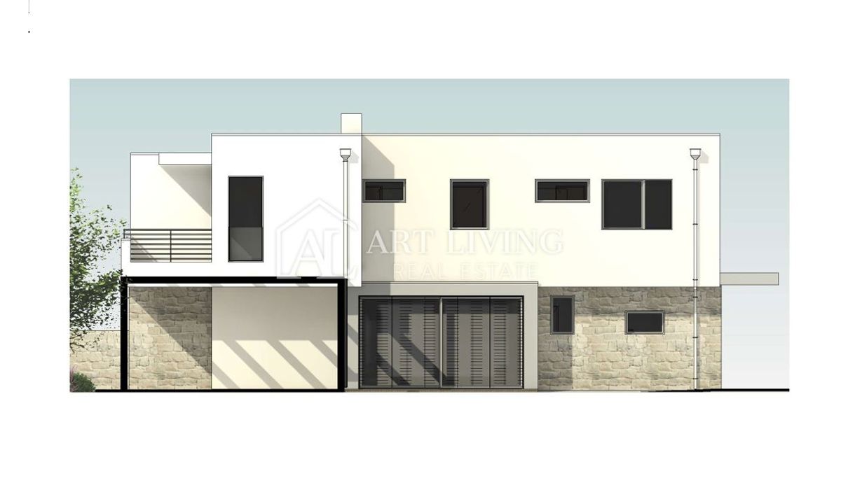 UMAG - MODERNA DVOJNA HIŠA Z BAZENOM – NOVOGRADNJA LE 300 M OD MORJA