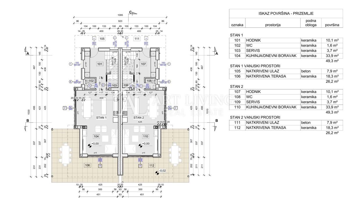 UMAG - MODERNA DVOJNA HIŠA Z BAZENOM – NOVOGRADNJA LE 300 M OD MORJA