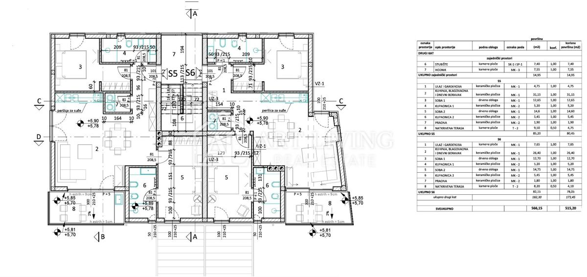 Umag, okolica - dvosobno stanovanje na atraktivni lokaciji - NOVOGRADNJA