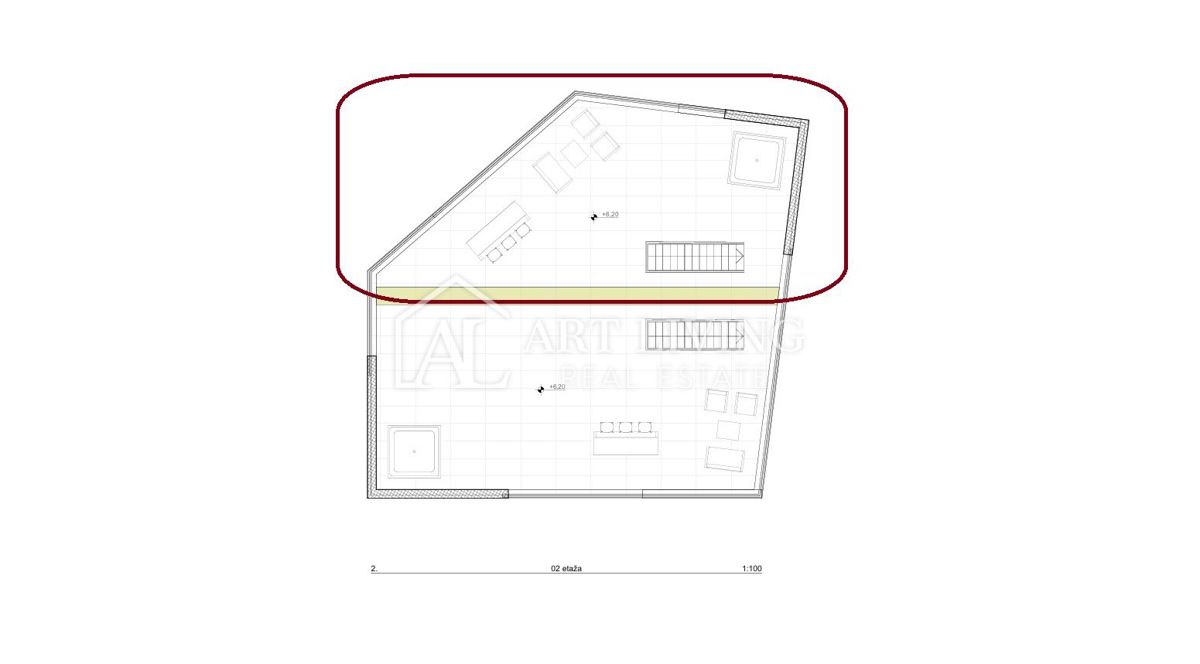 Poreč, okolica - moderna novogradnja, dvosobno stanovanje z veliko strešno teraso velikosti 52 m2