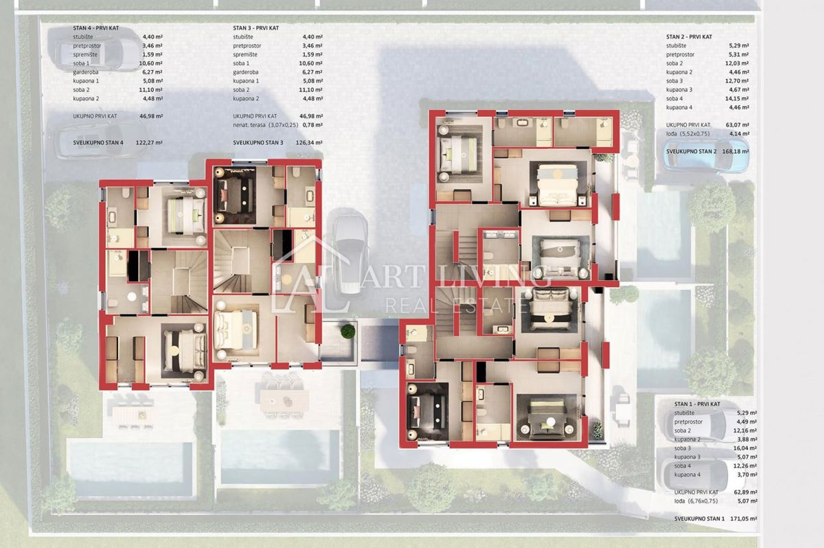 Poreč - NOVOGRADNJA, vrstna hiša z bazenom na odlični lokaciji