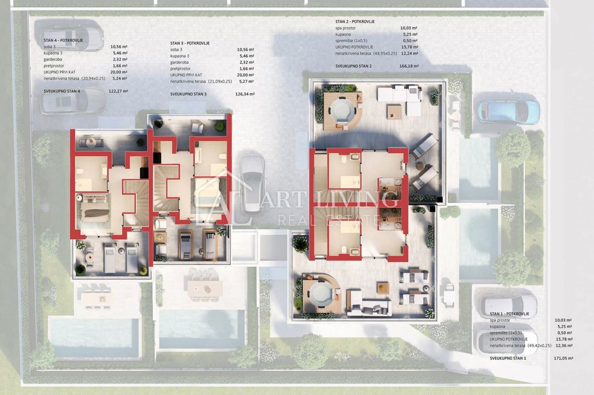 Poreč - NOVOGRADNJA, vrstna hiša z bazenom na odlični lokaciji