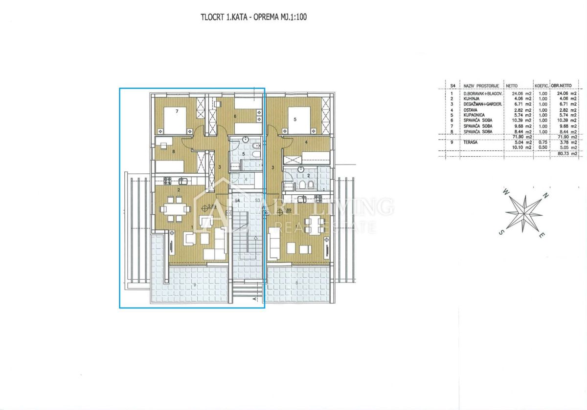 Umag-okolica, Stanovanje 80 m2 na atraktivni lokaciji 150 m od morja