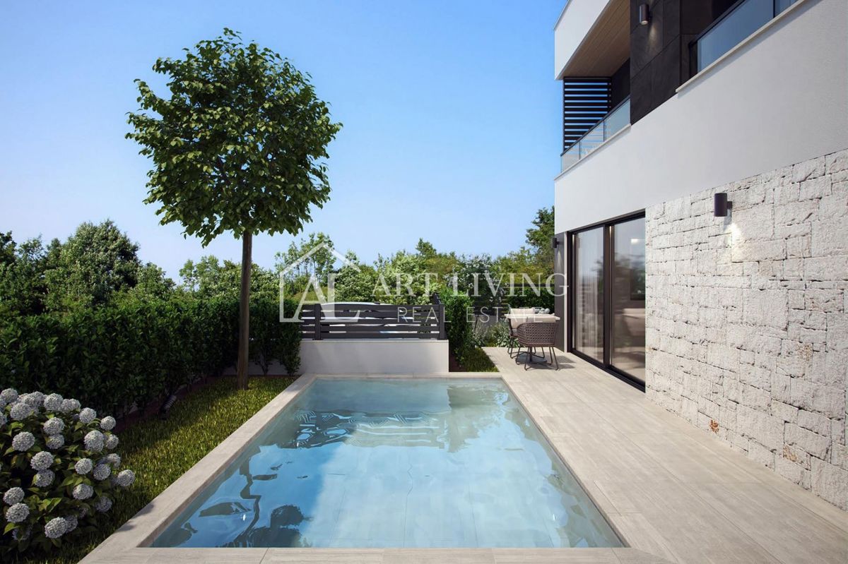 Poreč - atraktivna vrstna hiša z bazenom na TOP lokaciji - NOVOGRADNJA!