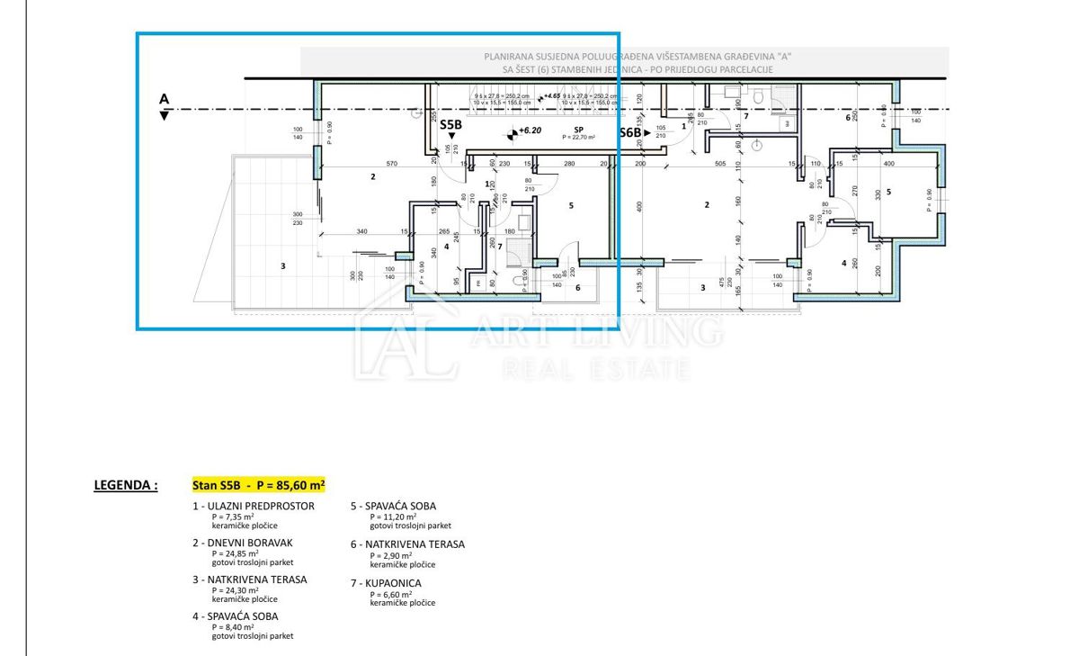 Umag, okolica – penthouse z 2 spalnicama, skupni bazen, pogled na morje
