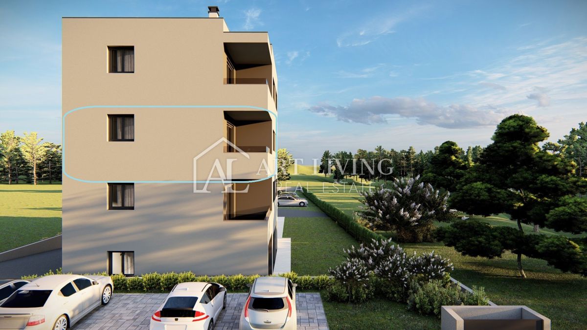 Poreč, okolica - prostorno dvosobno stanovanje v drugem nadstropju - NOVOGRADNJA