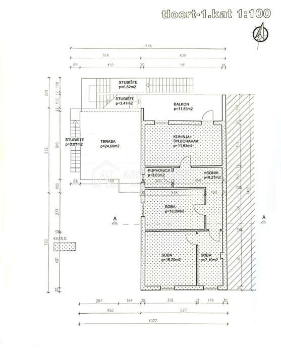 Umag – PRILOŽNOST, prostorno stanovanje 77,19 m² blizu centra mesta