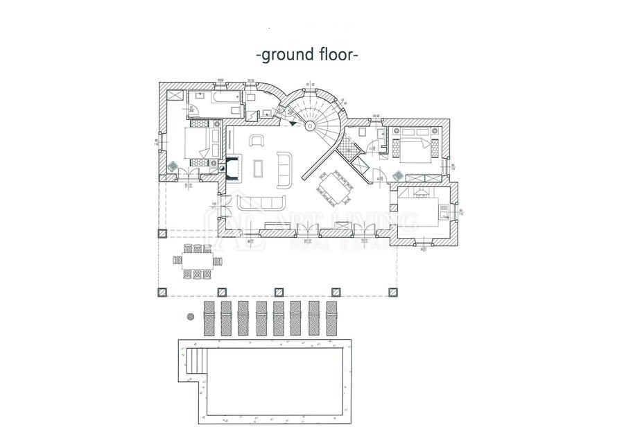 Poreč, okolica - ekskluzivna vila z bazenom v rustikalnem stilu