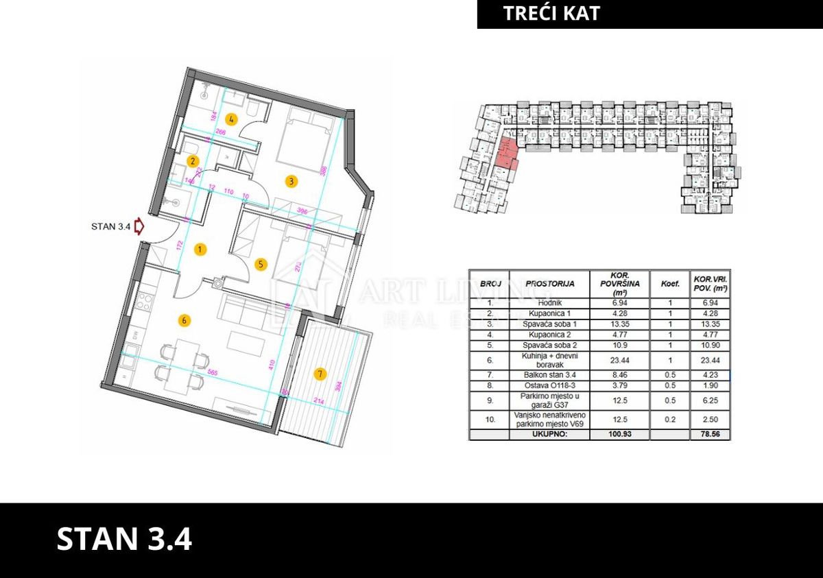 Istra, Umag - moderno dvosobno stanovanje v 3. nadstropju - PRILOŽNOST