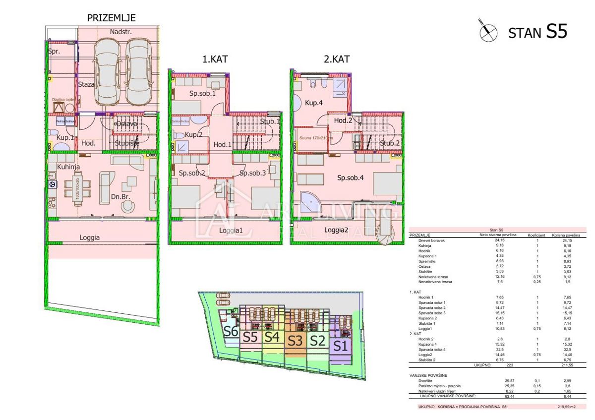Umag, okolica – Luksuzna moderna vrstna vila, NOVOGRADNJA, v prvi vrsti ob morju