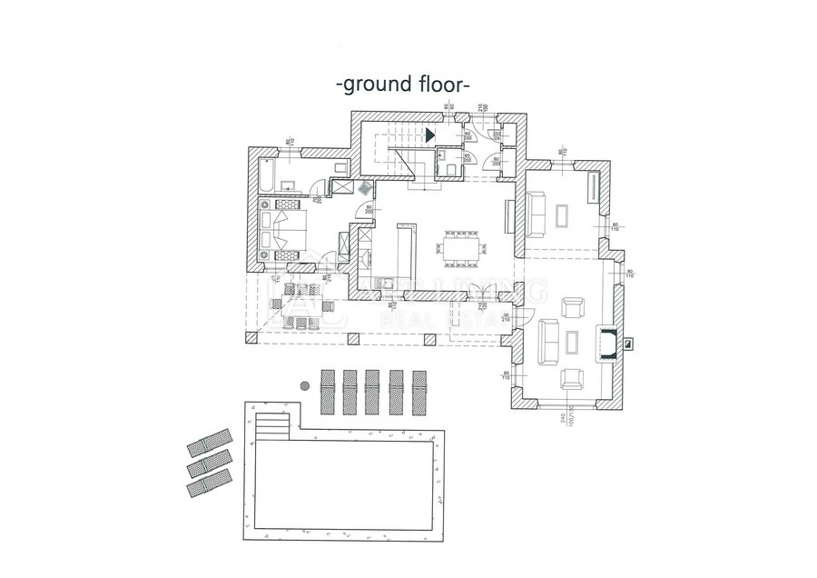 Poreč, okolica - razkošna rustikalna vila z bazenom