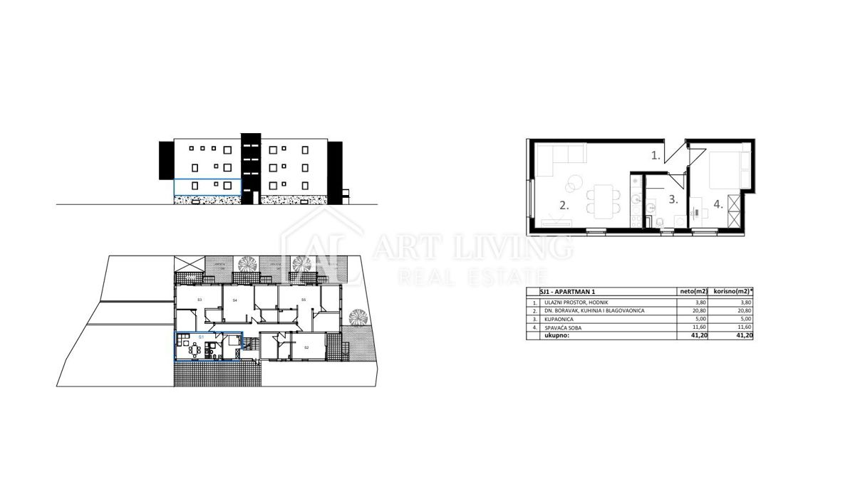 Vodice – očarljivo stanovanje v pritličju, 500 m od morja in središča mesta.