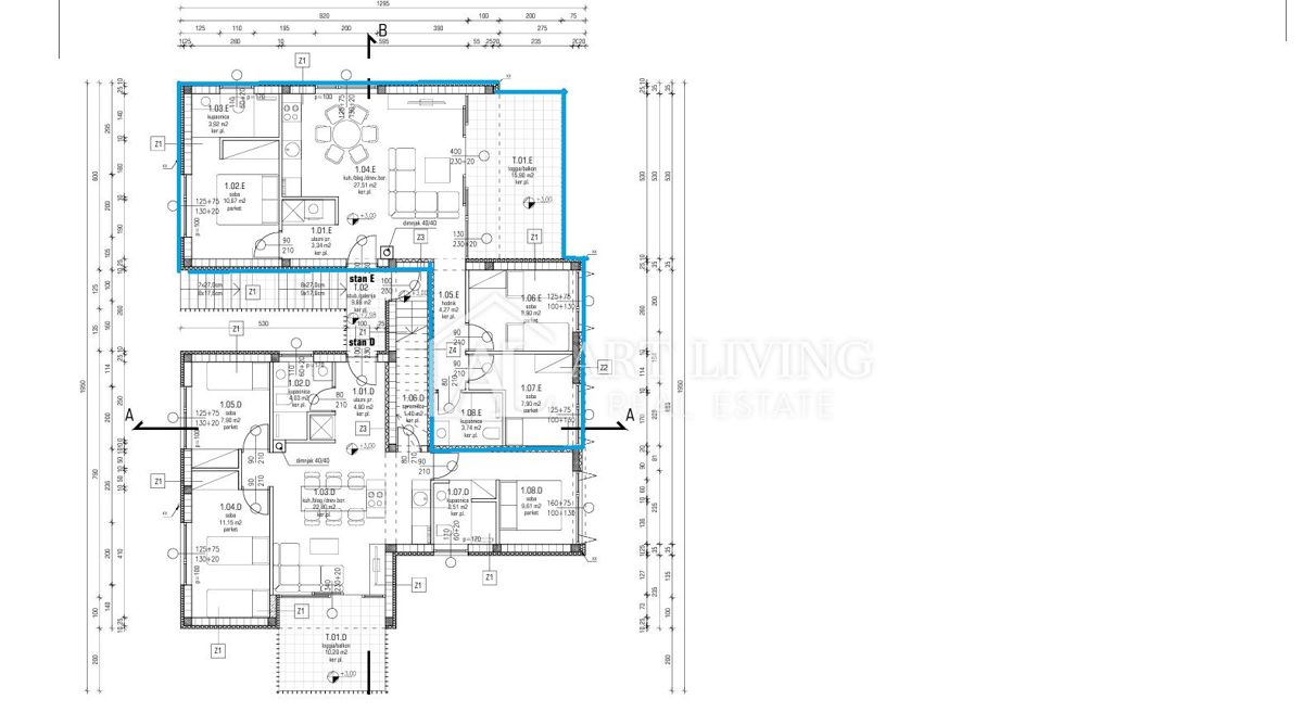 Poreč, okolica - trisobno stanovanje s strešno teraso, 90 m2 - PRILOŽNOST