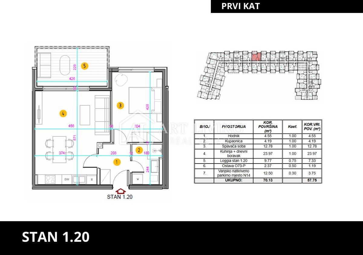 Istra, Umag - atraktivno enosobno stanovanje v centru mesta, NOVOGRADNJA!