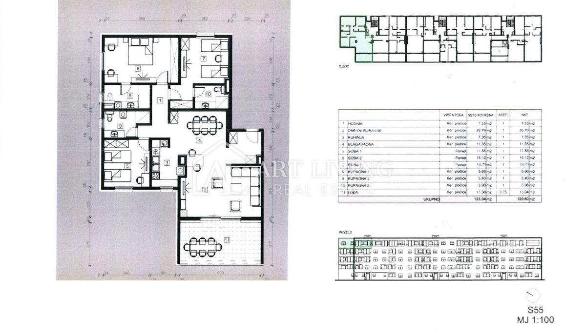 UMAG - luksuzno trisobno stanovanje, 134 m2, TOP lokacija!!!
