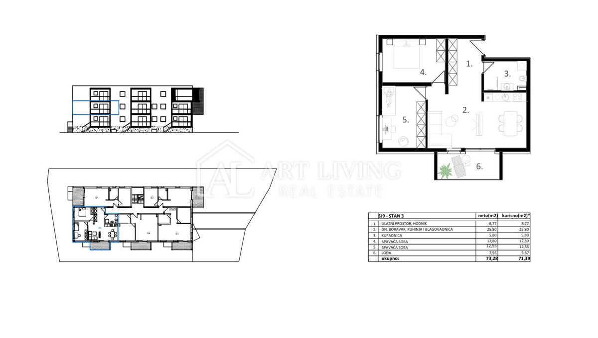 Vodice – Luksuzno dvoposteljno stanovanje v novogradnji, 500 m od morja in centra mesta