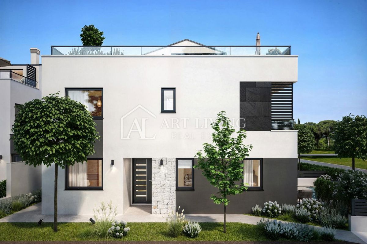 Poreč - moderna vrstna hiša z bazenom na odlični lokaciji - NOVOGRADNJA!