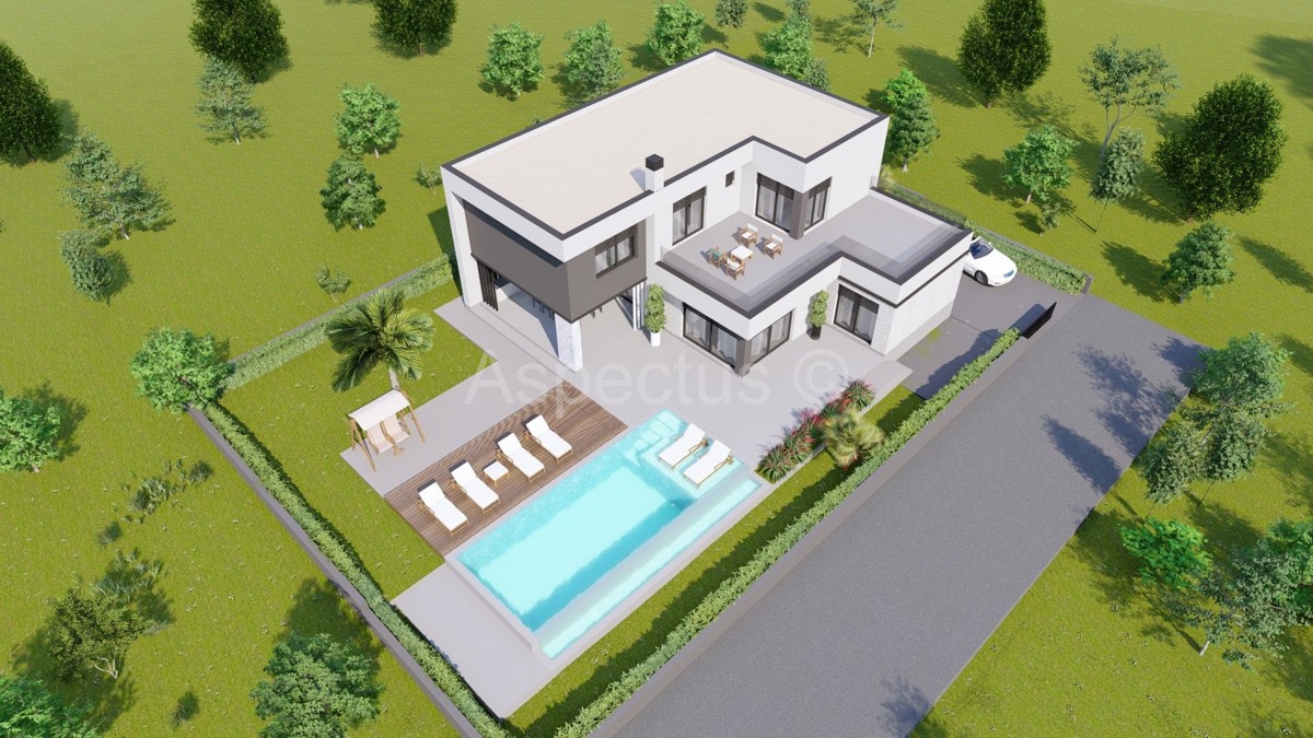 Nova kuća s bazenom u izgradnji | nadomak Pule, Marčana