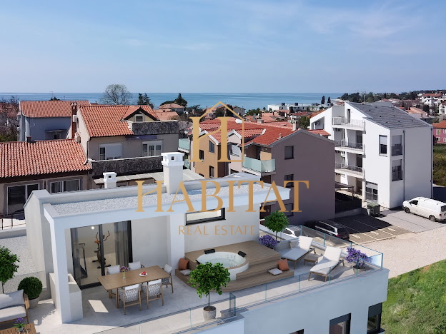 Istra, Zambratija, 2 SS + DB, penthouse 150m2, 3 parkirna mesta, 300m od morja