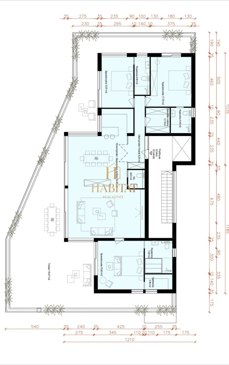 Istra, Tar-Vabriga, Penthouse, 212 m2