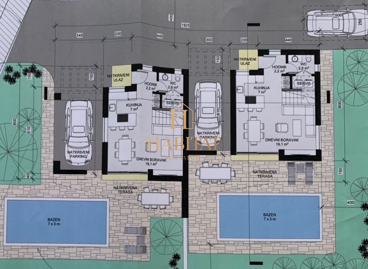 Istra, Umag, Lovrečica, zazidljivo zemljišče 745m2 ob morju, dvoetažni projekt, odprt pogled na morje