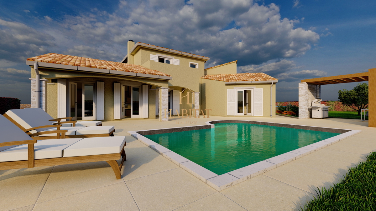 Istra, Buje, Kaštel, Vila, bazen, vrt 1060m2