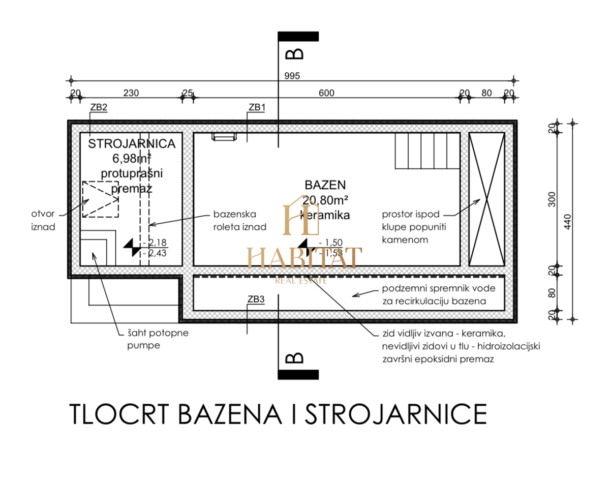 Istra, Umag, Lovrečica, zazidljivo zemljišče 585m2 ob morju, manjši obstoječi legaliziran objekt, projekt za družinsko hišo, odprt pogled na morje