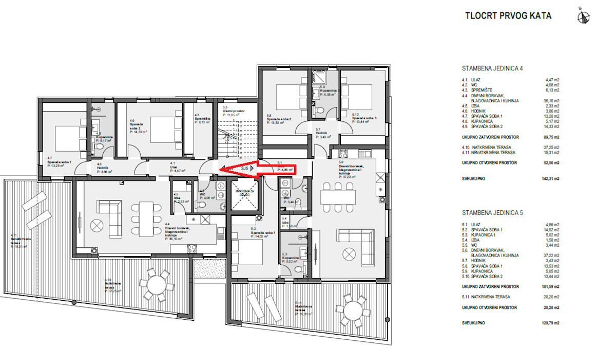 Tribunj, novogradnja, apartma z vrtom in pogledom na morje