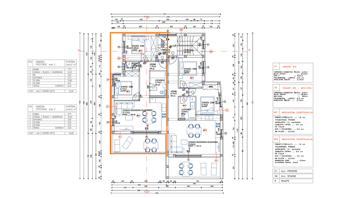 Vodice, novogradnja, apartma s pogledom na morje