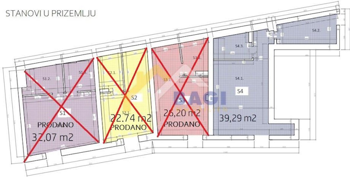 Apartmaj Donji grad, Donji Grad, 38,75m2