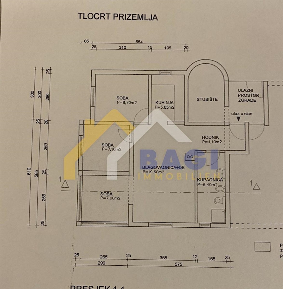 Apartmaj Plovanija, Zadar, 58m2