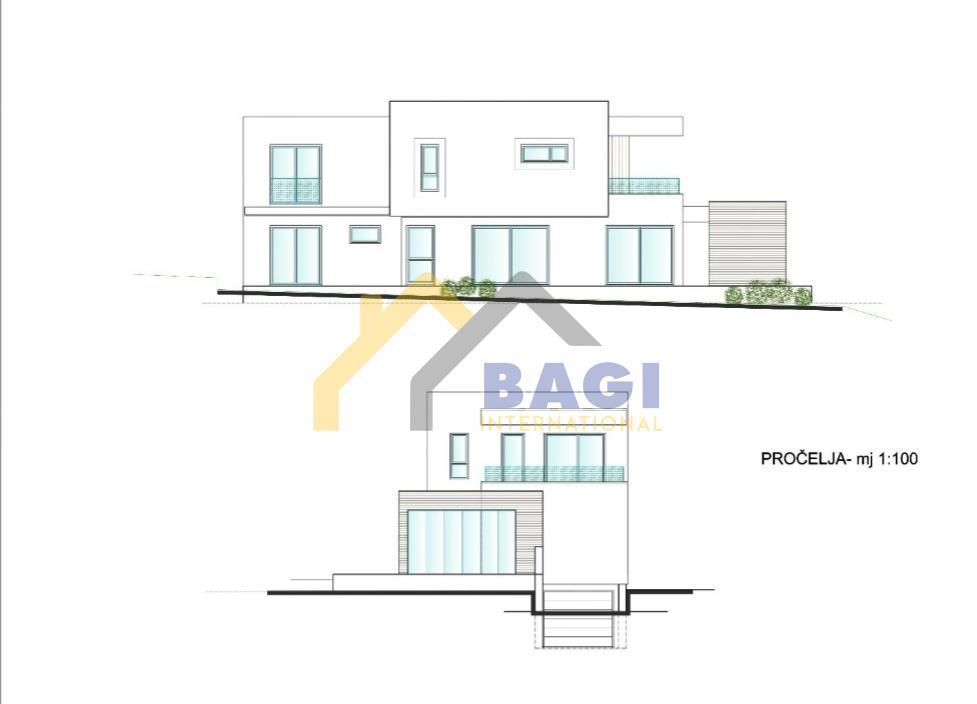 GRADBENIŠKO ZEMLJIŠČE NA VRHUNSKI LOKACIJI Z GRADBENIM DOVOLJENJEM Z RAZGLEDOM 50 M OD MORJA