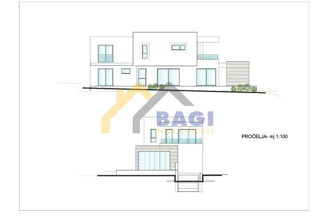 GRADBENIŠKO ZEMLJIŠČE NA VRHUNSKI LOKACIJI Z GRADBENIM DOVOLJENJEM Z RAZGLEDOM 50 M OD MORJA