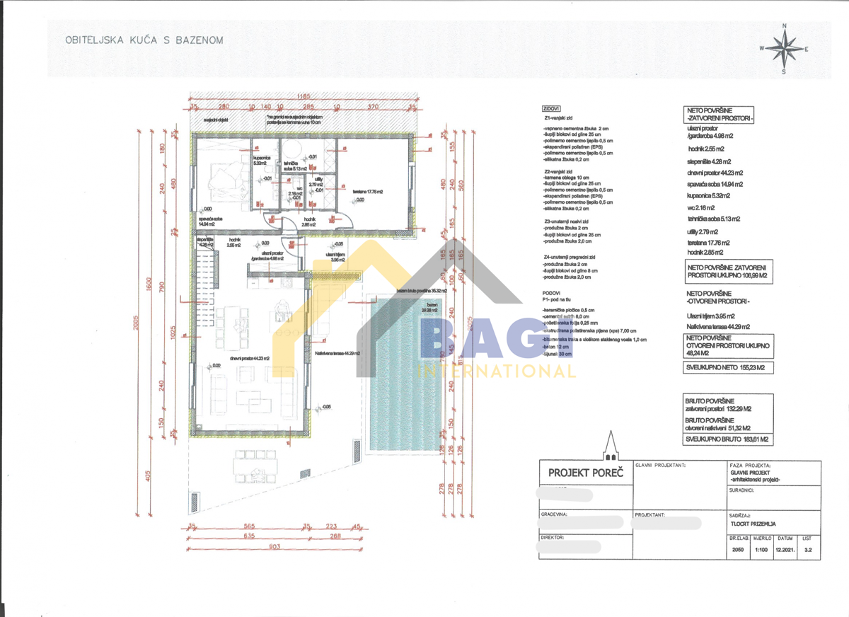 Zazidljivo zemljišče z zgrajenim nadtemeljem – Vižinada
